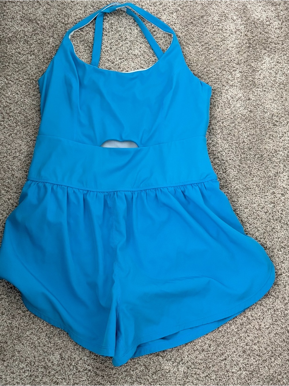 Women’s Light Blue Activewear Romper double lined size large
